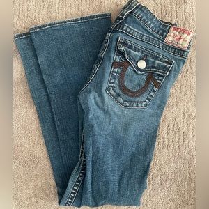 True religion Rainbow Becky Flare Jeans